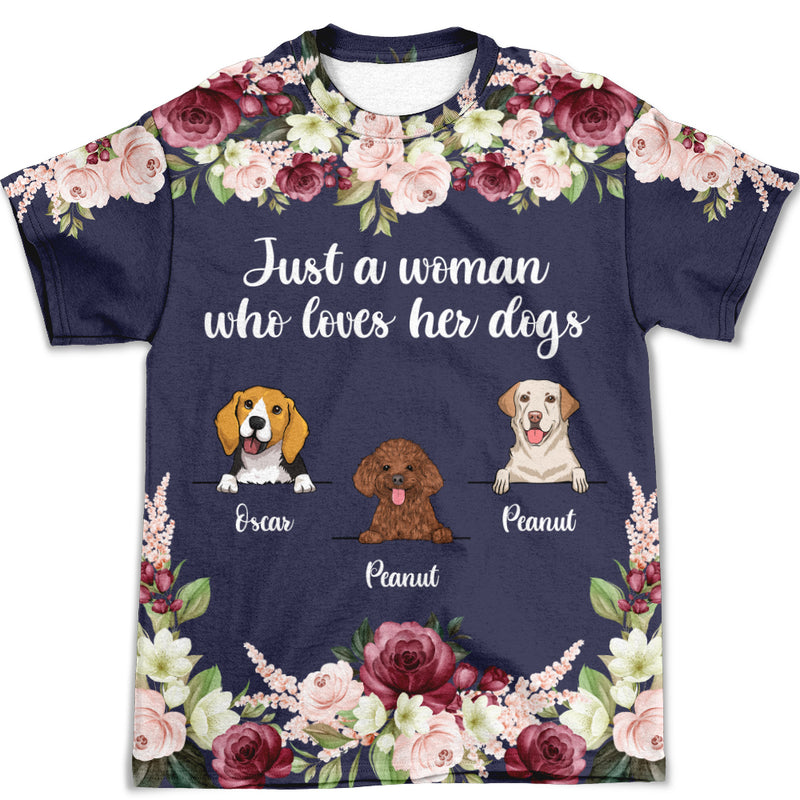 Dog Lover Floral T-Shirt - Personalized Custom All-over-print T-shirt