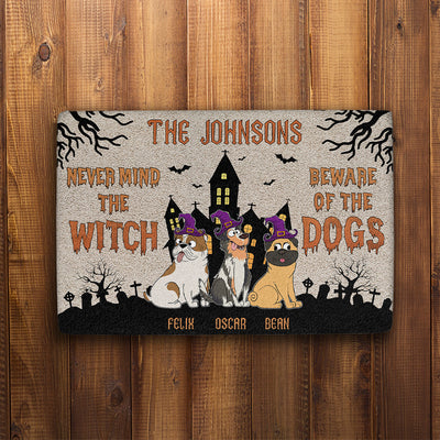 Beware Of Dogs - Personalized Custom Doormat