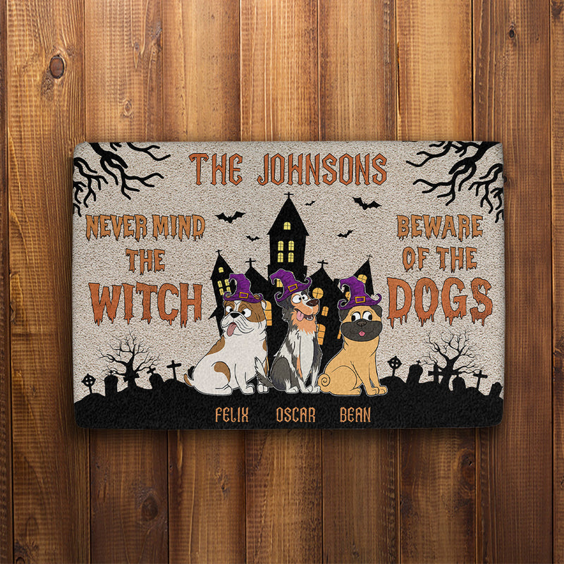 Beware Of Dogs - Personalized Custom Doormat