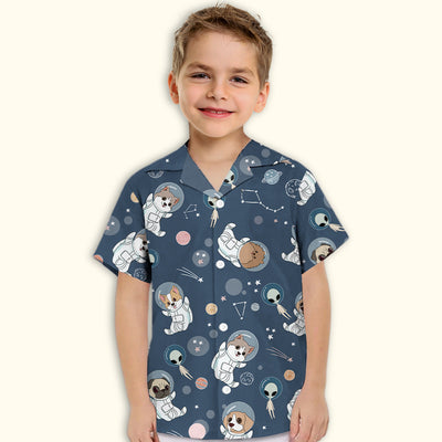 Space Dog 1 - Kids Button-up Shirt
