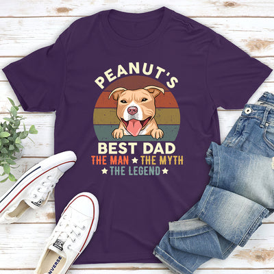 Dog Dad The Man - Personalized Custom Unisex T-shirt
