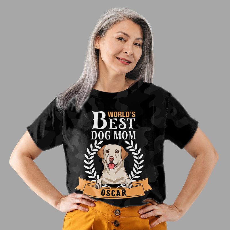 Best Dog Mom Camo - Personalized Custom All-over-print T-shirt