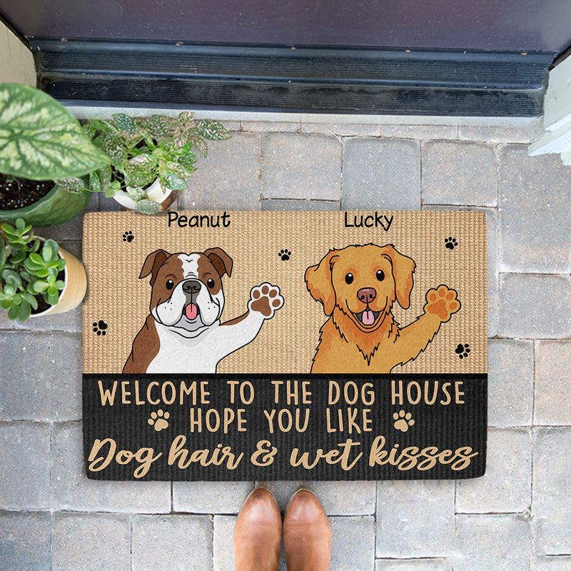 Dog Hair And Wet Kisses - Personalized Custom Doormat