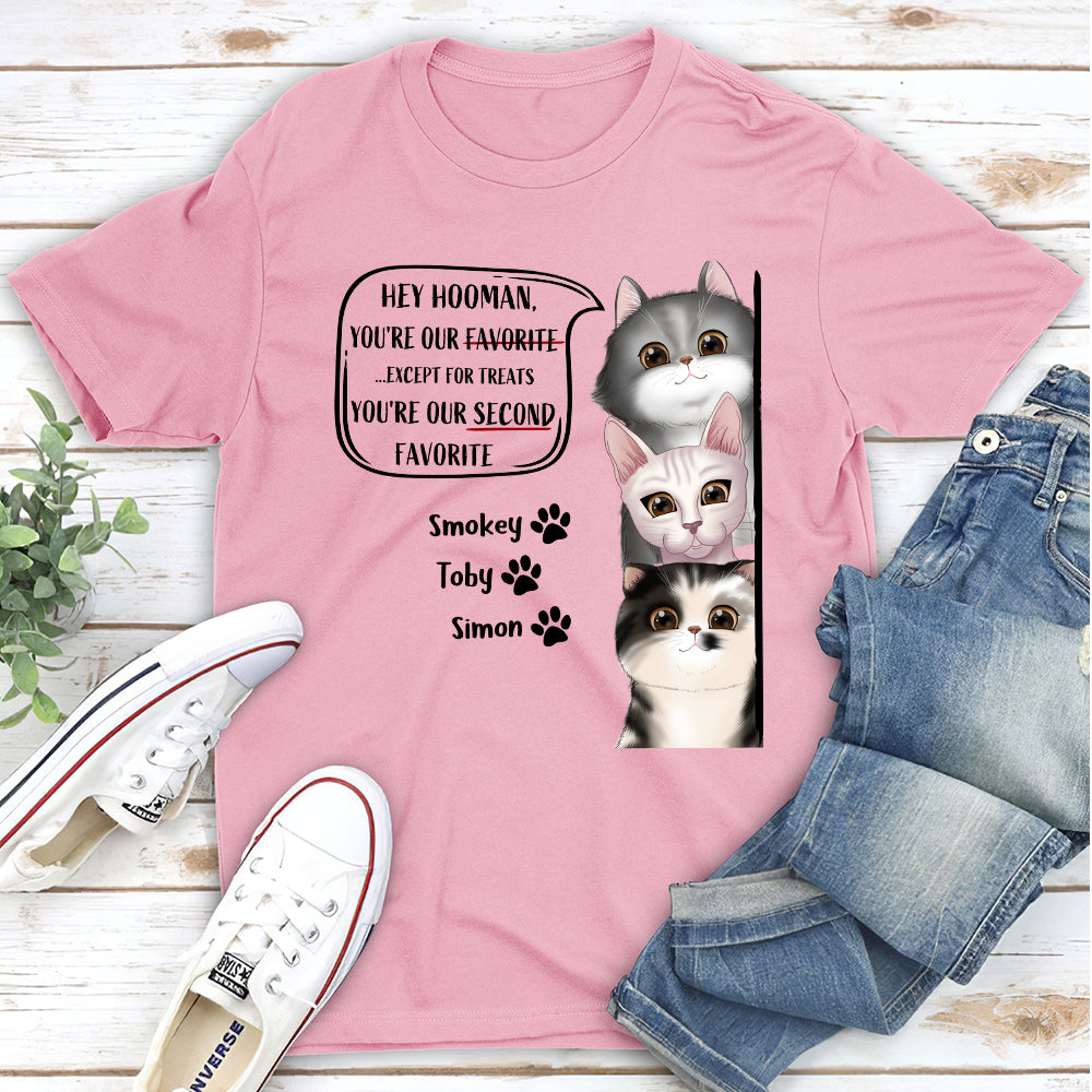 My Second Favourite Custom Pets Lover Personalized Cats Owner Unisex T-shirt