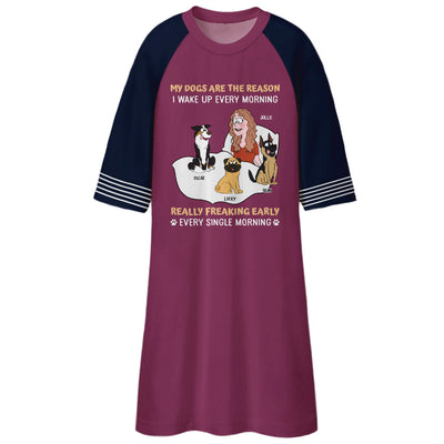 My Dog Is - Personalized Custom 3/4 Sleeve Dress