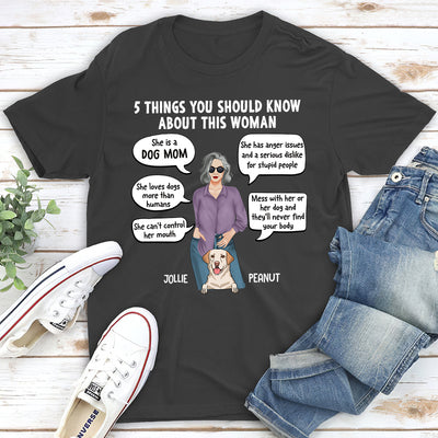5 Things Dog Mom - Personalized Custom Unisex T-shirt