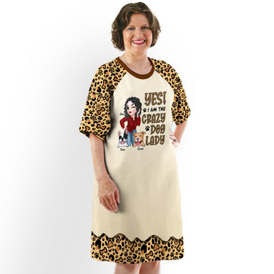 Crazy Dog Lady - Personalized Custom 3/4 Sleeve Dress