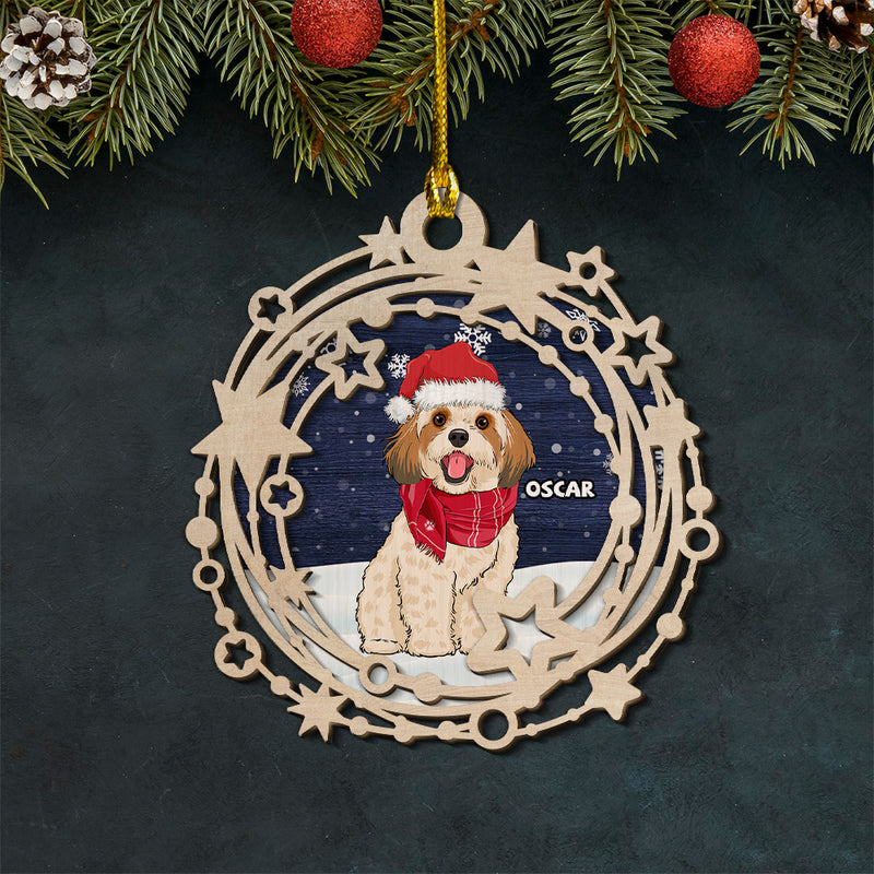 Starry Circle - Personalized Custom 2-layered Wood Ornament