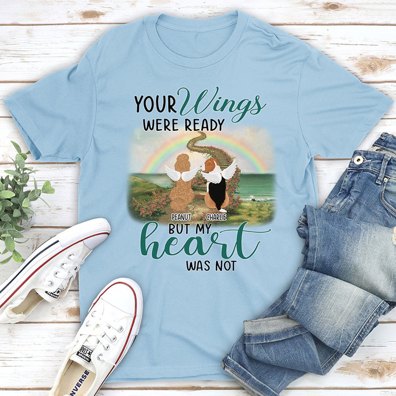 Your Wings Were Ready Rainbow - Personalized Custom Unisex T-shirt