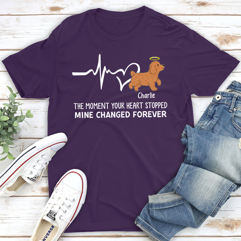 Your Heart Stopped Mine Changed - Personalized Custom Unisex T-shirt