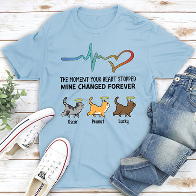Moment Your Heart Stopped Mine Changed - Personalized Custom Unisex T-shirt
