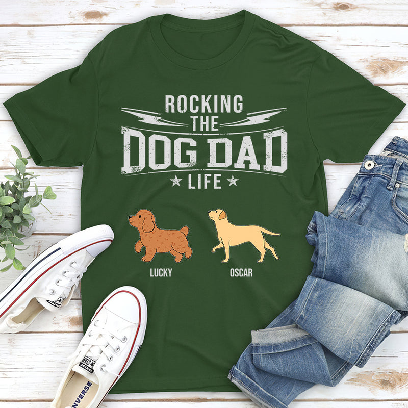 Dog Mom Dad Vintage - Personalized Custom Unisex T-shirt