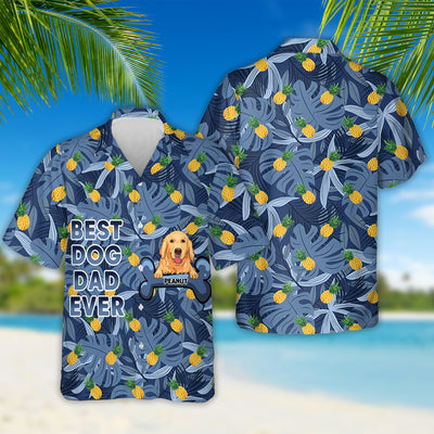 Best Dog Dad Hawaiian - Personalized Custom Hawaiian Shirt