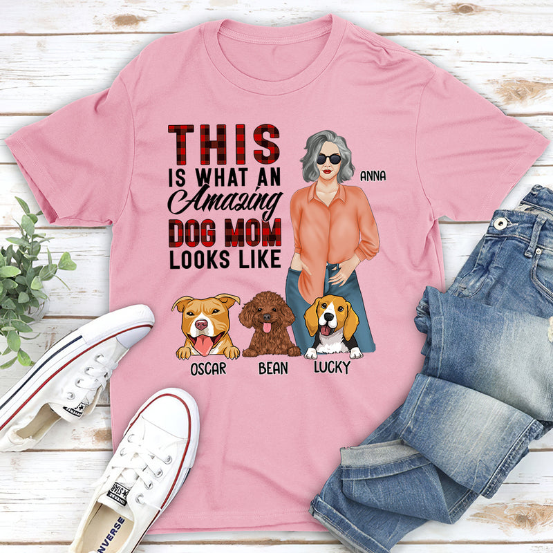 Amazing Dog Mom - Personalized Custom Unisex T-shirt