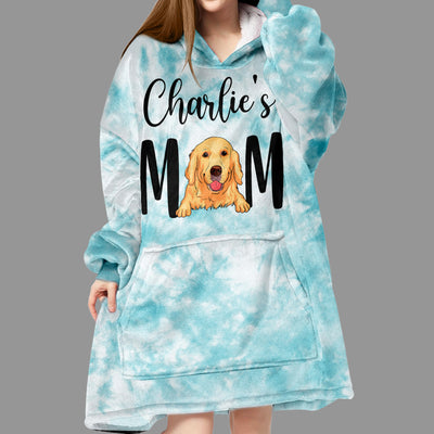 Dog Mom - Personalized Custom Blanket Hoodie