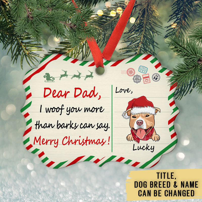 More Than Barks Can Say - Personalized Custom Aluminum Ornament
