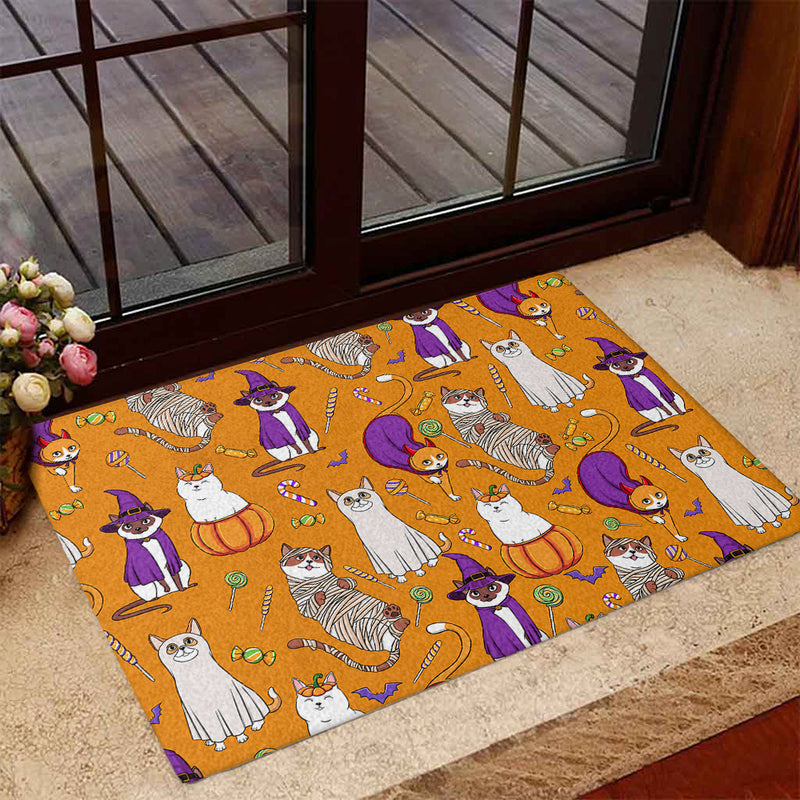 Pattern Cat Halloween - Doormat