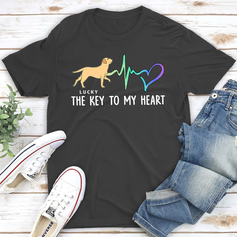 Key To My Heart - Personalized Custom Unisex T-shirt