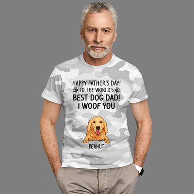 World's Best Dog Dad - Personalized Custom All-over-print T-shirt