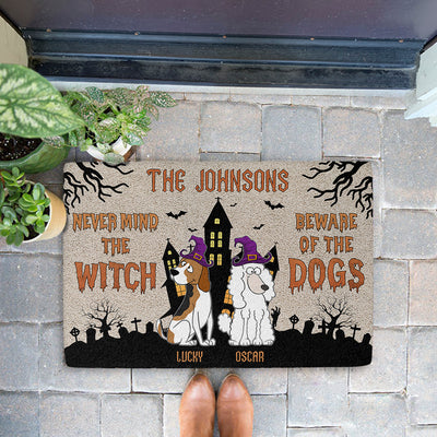 Beware Of Dogs - Personalized Custom Doormat