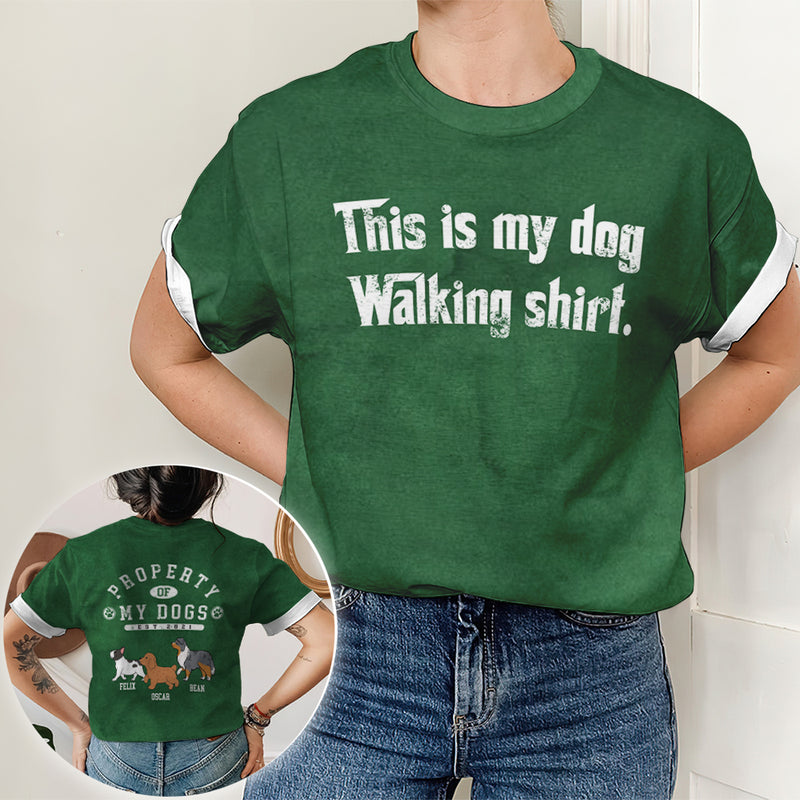 Dog Walking Shirt - Personalized Custom All-over-print T-shirt