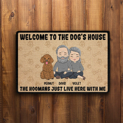 Welcome To The Dog House - Personalized Custom Doormat