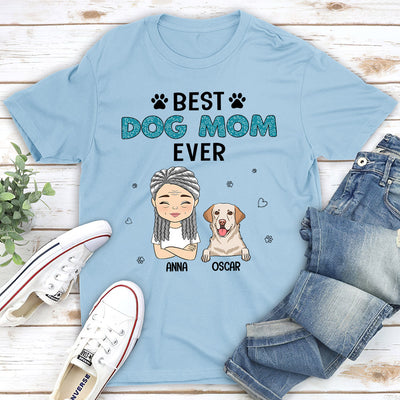 Best Dog Mom Chibi - Personalized Custom Unisex T-shirt