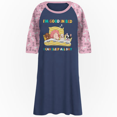 Sleep All Day 2 - Personalized Custom 3/4 Sleeve Dress