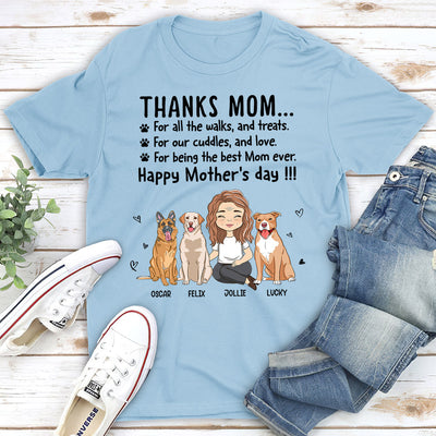 Thanks Mom - Personalized Custom Unisex T-shirt