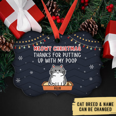 Putting Up With Our Poop - Personalized Custom Aluminum Ornament