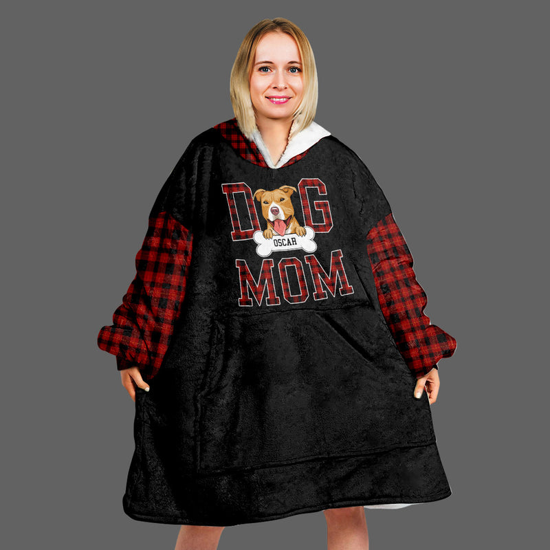 Dog Mom 1 - Personalized Custom Blanket Hoodie