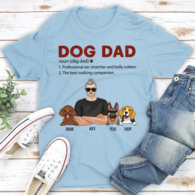 Dog Dad The Best Walking Companion - Personalized Custom Unisex T-shirt