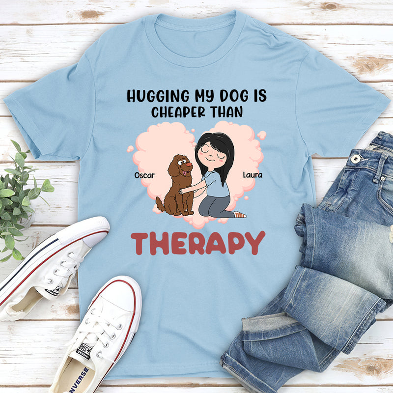 Hugging Dog - Personalized Custom Unisex T-shirt