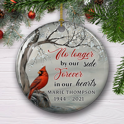 You're Never Gone From My Heart - Personalized Custom Circle Ceramic Ornament