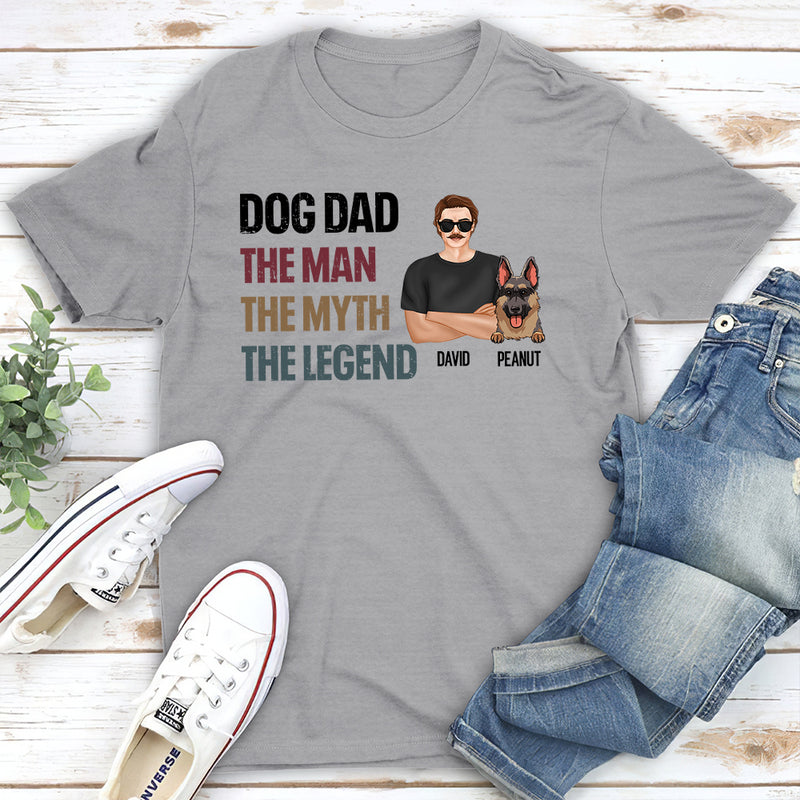 Dog Dad Legend - Personalized Custom Unisex T-shirt