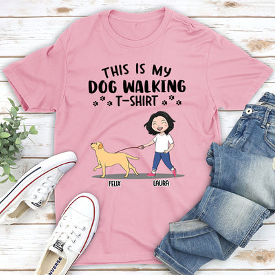 Dog Walking Shirt - Personalized Custom Unisex T-shirt