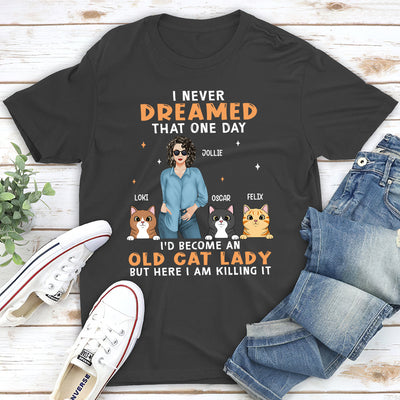 Old Cat Lady 2 - Personalized Custom Unisex T-shirt