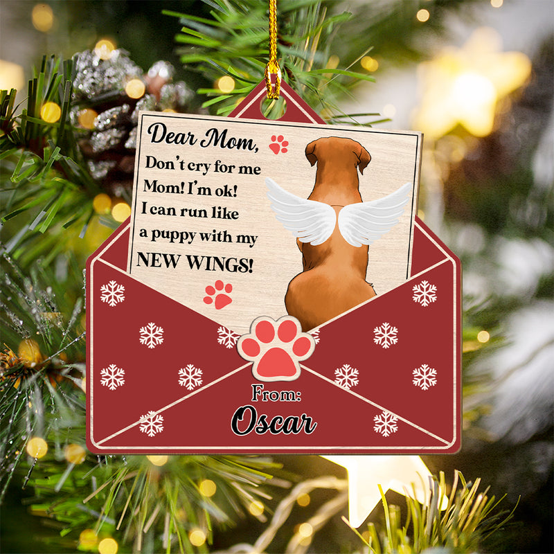 Dear Mom - Personalized Custom 1-layered Wood Ornament