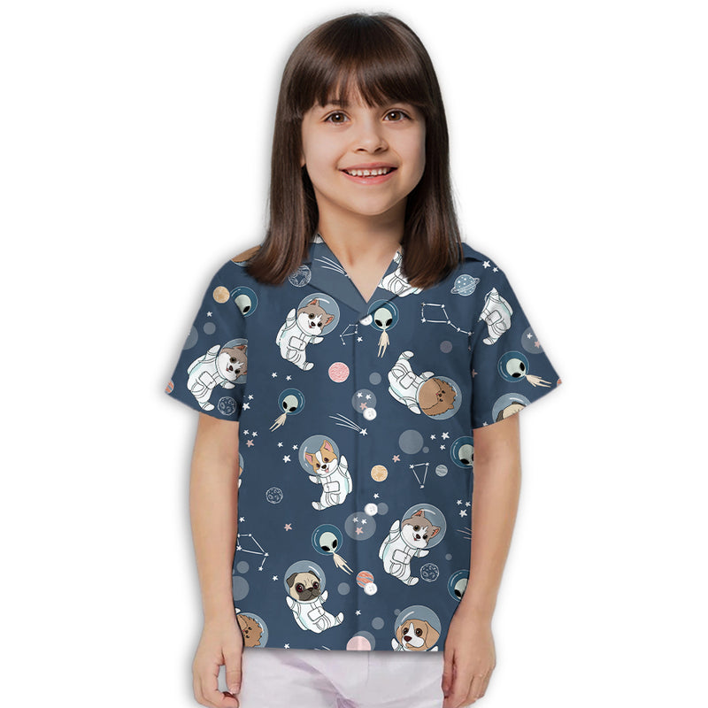 Space Dog 1 - Kids Button-up Shirt