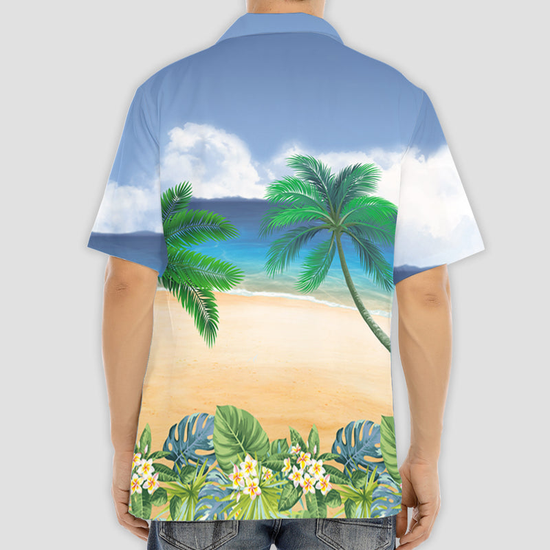 Dog Dad Summer - Personalized Custom Hawaiian Shirt