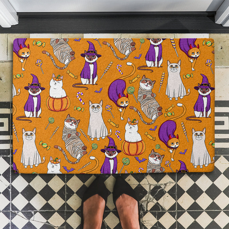 Pattern Cat Halloween - Doormat