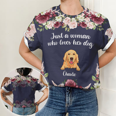 Dog Lover Floral T-Shirt - Personalized Custom All-over-print T-shirt