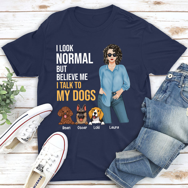 I Talk To Dog - Personalized Custom Unisex T-shirt