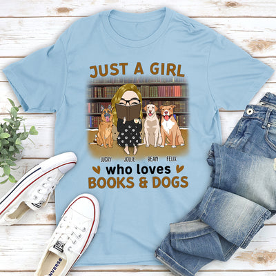 Girl Reading - Personalized Custom Unisex T-shirt