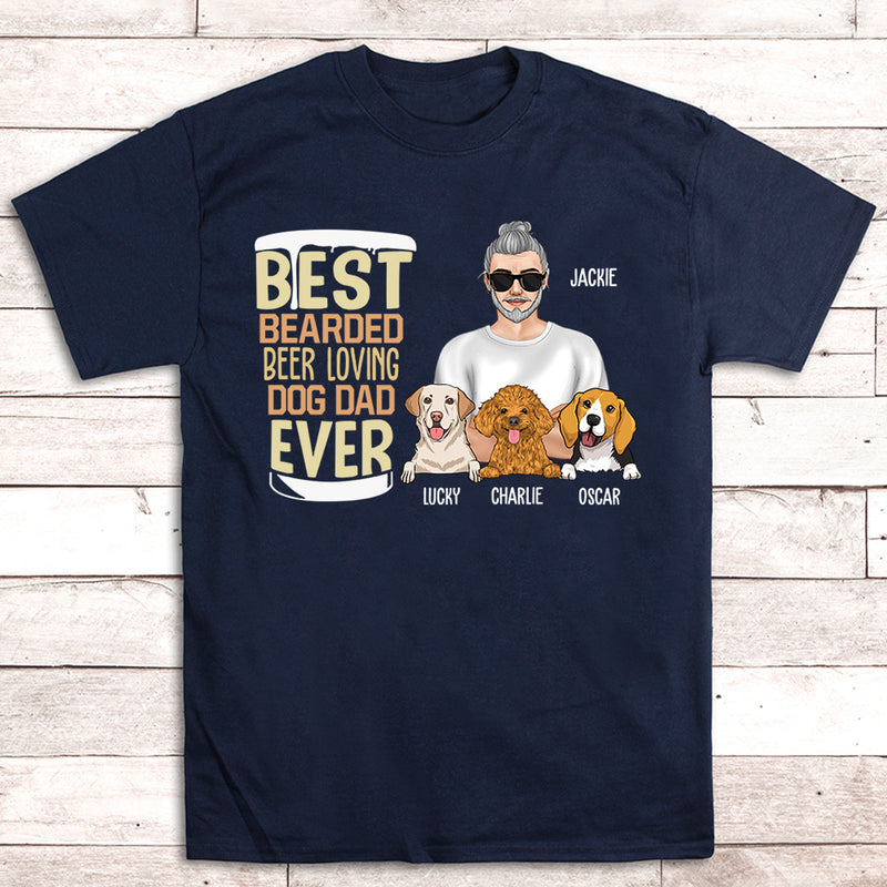 Bearded Dog Dad - Personalized Custom Premium T-shirt