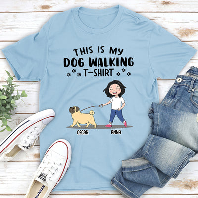 Dog Walking Shirt - Personalized Custom Unisex T-shirt