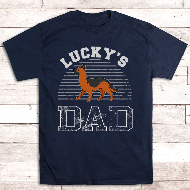 Dog Dad Walking - Personalized Custom Unisex T-shirt