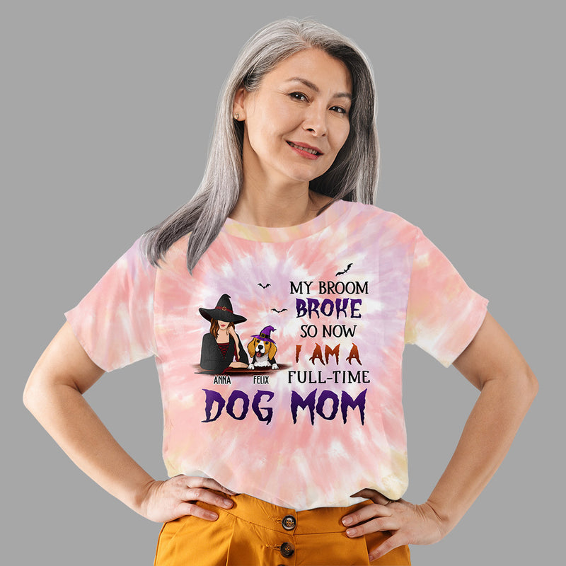 Full-time Dog Mom - Personalized Custom All-over-print T-shirt