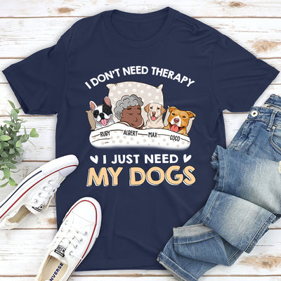 My Dog Is Therapy - Personalized Custom Unisex T-shirt