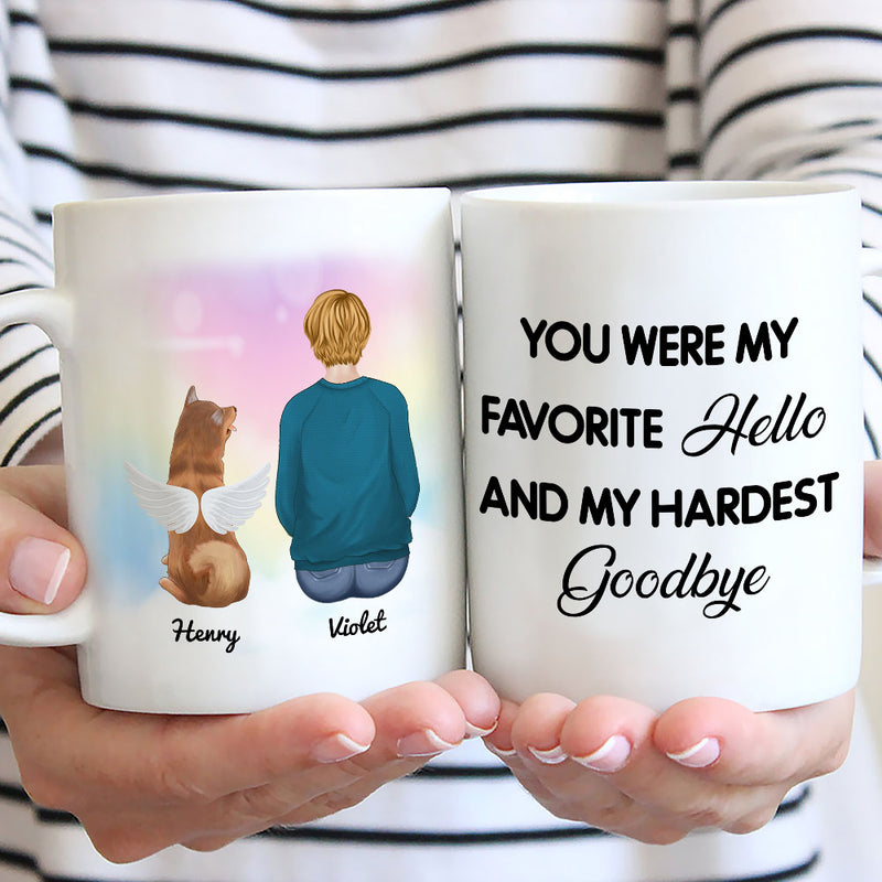 Favorite Hello And My Hardest Goodbye - Personalized Custom Coffee Mug